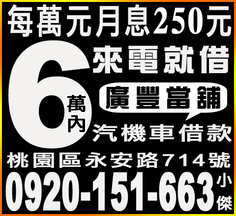 每萬元月息250元