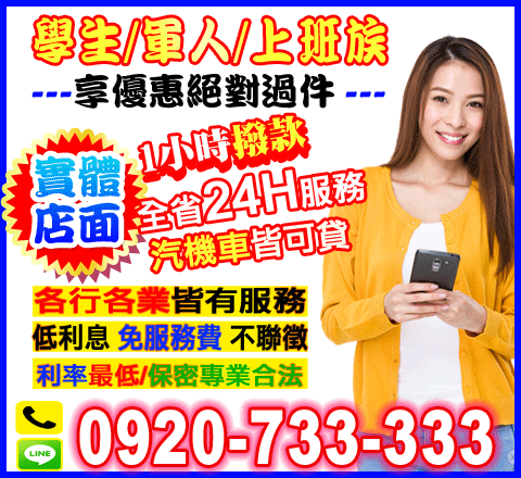 學生/軍人/上班族/借款